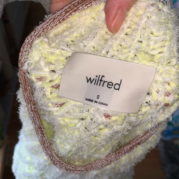 Aritzia Wilfred Confetti Sweater neon yellow S NWT - Picture 4 of 8